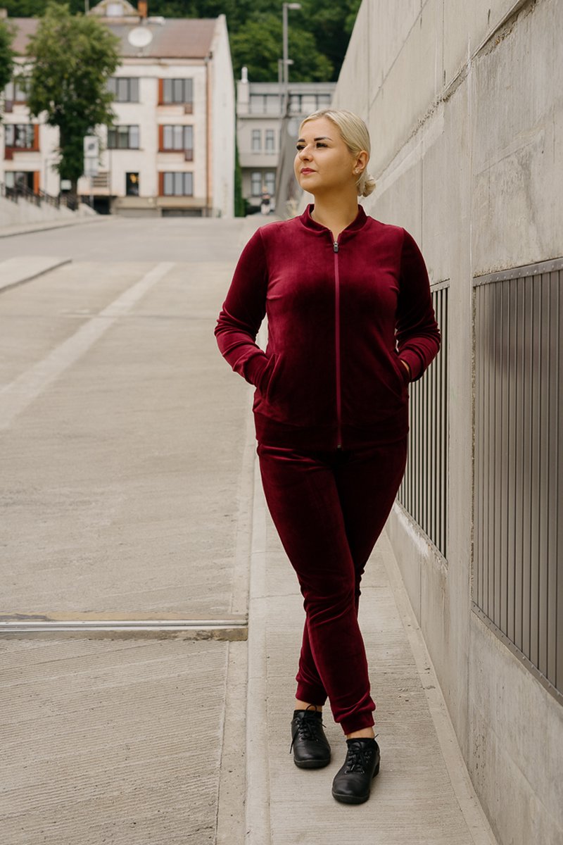 High Quality Women's Tracksuit / House Suit / Jogging Suit | Tracksuit | Fitness / Sports Clothing / Bordeaux L
