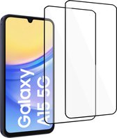 2x Geschikt voor Samsung Galaxy A15 - Screenprotector - Gehard Glas - Full GuardCover
