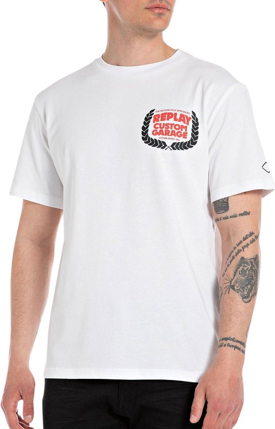 Replay Custom Garage Print T-shirt Mannen