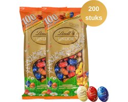 Lindt LINDOR Chocolade Paaseitjes Grootverpakking - 920 gram - 200 stuks - 4 smaken - Pasen voor Bedrijven - Zakelijk bestellen - Pasen Chocolade - Paaseitjes