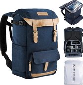 K&F Concept - Waterdichte Backpack met Grote Capaciteit - Outdoor Rugzak voor Wandelen, Kamperen en Reizen - Duurzame Rucksack met Veelzijdige Opslagmogelijkheden - Comfortabel Draagbaar - Zwart