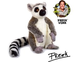 Freek Vonk x BRESSER - Knuffeldier - Baki de Ringstaartmaki - Gevuld met Gerecycled Materiaal