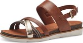 MARCO TOZZI MT Vegan, Soft Lining + Feel Me Softstep Footbed Dames Sandalen - COGNAC COMB - Maat 36