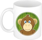 1x Apen beker / mok - 300 ml - aap dieren bekers voor kinderen