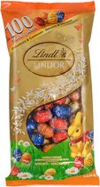 Lindt LINDOR Chocolade Paaseitjes Gemengd 460 gram - Grootverpakking - 4 smaken - Pasen Chocolade - Chocolade eitjes - Melk, Puur, Witte & Sinaasappel Chocolade