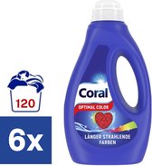 Coral Optimal Color Vloeibaar Wasmiddel - 6 x 1 l (120 wasbeurten)