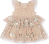 Konges Sløjd Fayette Glinsterende jurk - Swan Glitter - Maat 7-8 jaar