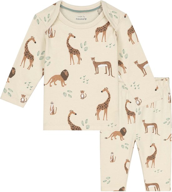 Prénatal baby pyjama Savanne - Jongens en meisjes - Dark Ecru