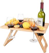 Outdoor wijnpicknicktafel Opvouwbare draagbare picknicktafel