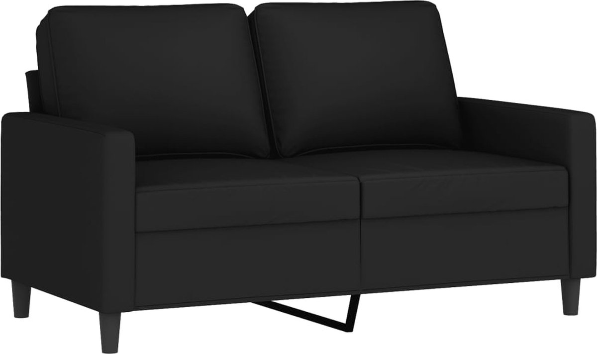 vidaXL Tweezitsbank - 120 - cm - fluweel - zwart