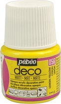 Verf citroengeel - acryl mat - dekkend - 45 ml - déco - Pébéo