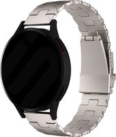 Strap-it Smartwatch bandje 22mm universeel - Titanium butterfly band geschikt voor Samsung Galaxy Watch 1 46mm / Watch 3 45mm / Gear S3 Classic & Frontier - Polar Vantage M / M2 / Grit X / V3 - Huawei Watch GT 1-2-3-4 46mm - titanium