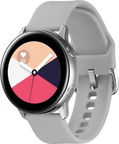 Bandje geschikt voor Samsung Galaxy Watch 40/41/42/44/45/46MM - Geschikt voor Samsung Galaxy Watch 1/2/3/4/5/6/Classic Watch 4/Watch 5 Pro/Watch 6 Classic/Watch Active/Watch Active 2 - Maat S - Horlogebandje - Siliconen - Grijs