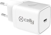 Celly - ProPower Oplader USB-C 30W - Kunststof - Wit