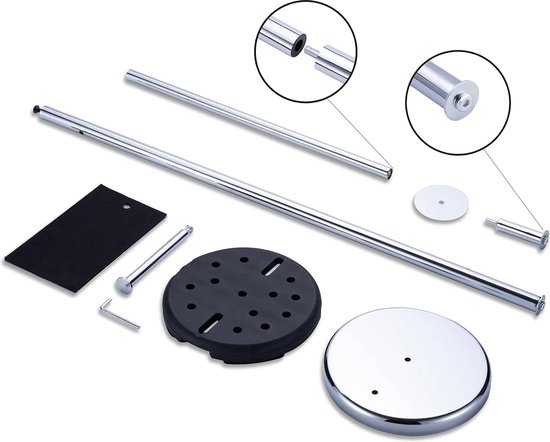 KES Toiletrolhouder vrijstaand, badkamer tissuepapierhouder stand-alone zware SUS304 roestvrij staal geborstelde afwerking, BPH286S1A-2