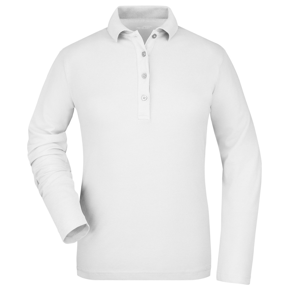Witte stretch poloshirt voor dames M