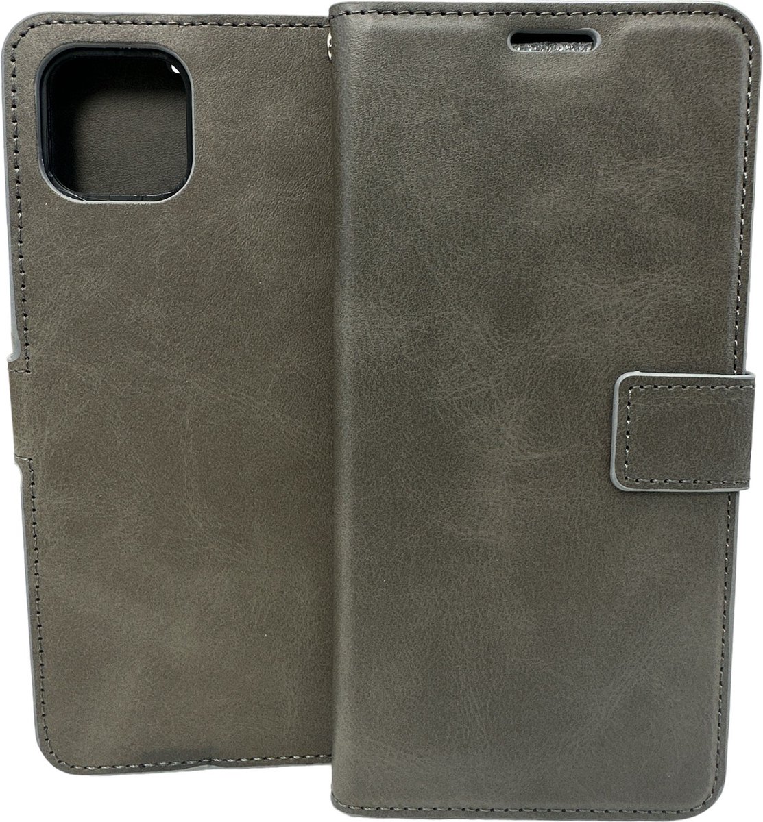 Portemonnee Book case Hoesje Geschikt voor: Oppo A73 5G & A53 5G - Grijs