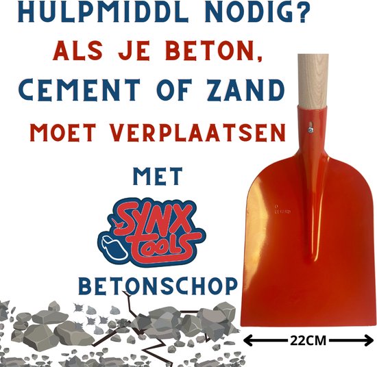 Synx Tools Betonschop Rood - Schoppen / Spades - Schep / Bodembewerkers - Tuingereedschap - Inclusief Steel 110cm van Synx Tools — afbeelding 4