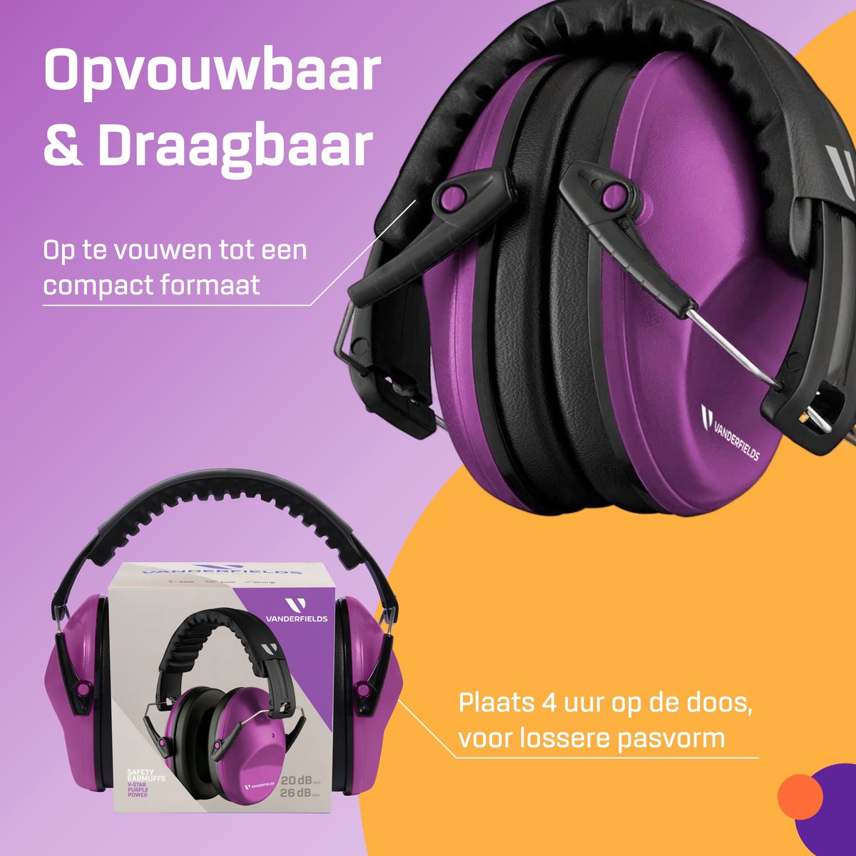 Gehoorbescherming voor kinderen - Oorkap kind gehoorbeschermer earmuffs - Oorkappen inclusief 2 jaar garantie - Paars – foto 6