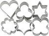 FIMO 6 metalen uitsteekvormen voor juwelen