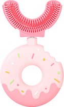 Tandenborstel U-vormig Kinderen - Zachte siliconen tandenborstel - 360° mondtandenreiniging - Peuter Tandenborstel - 2-6 jaar - roze