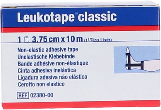 Voordeelverpakking 3 X Leukotape Classic Zwart 3,75cm x 10m (2380-00)