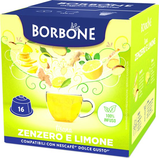 Caffè Borbone Selection - Dolce Gusto - Gember Citroen Thee - Zenzero e Limone - 16 capsules