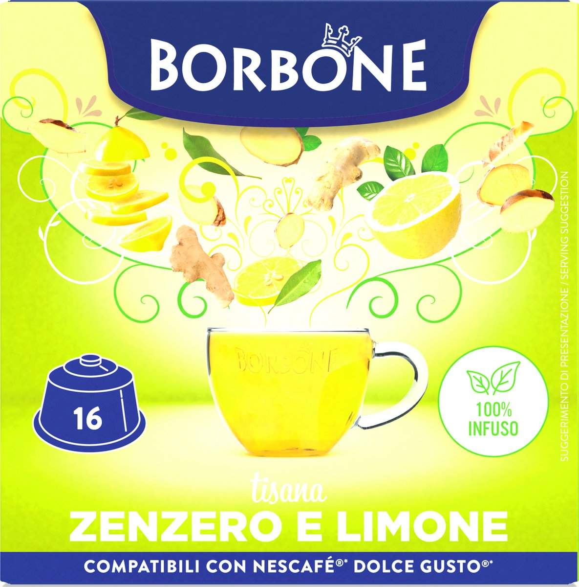 Caffè Borbone Selection - Dolce Gusto - Gember Citroen Thee - Zenzero e  Limone - 16