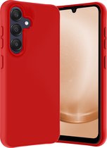 Hoesje Geschikt voor Samsung A25 Hoesje Siliconen Cover Case - Hoes Geschikt voor Samsung Galaxy A25 Hoes Back Case - Rood
