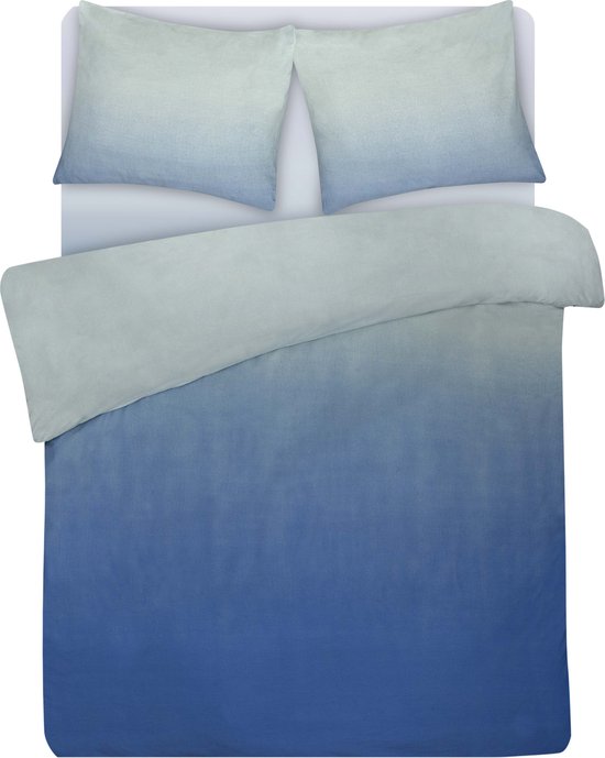 DoubleDry Dekbedovertrek My Design 100% Katoen - Tweepersoons 200x200 cm + 2 Kussenslopen - blauw