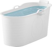 FlinQ Bath Bucket XXL - Badkuip - Zitbad - Ligbad - Incl Massagefunctie - 230L - Wit