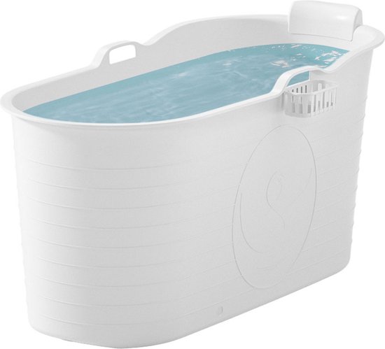 Bath Bucket XL - Ligbad voor Volwassenen - Mobiele Badkuip voor in de Douche - Ook als Ijsbad / Ice Bath - Dompelbad voor Wim Hof Methode - Wit - 230L