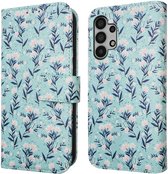 iMoshion Hoesje Geschikt voor Samsung Galaxy A32 (5G) Hoesje Met Pasjeshouder - iMoshion Design Bookcase smartphone - Blauw / Blue Flowers