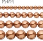Swarovski Elements, 65 stuks Swarovski Parels, 6mm, copper (5810)