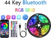 Bluetooth Led Strip Lights Rgb App Controle Kleur Veranderende - Lichten Met 44 Toetsen Afstandsbediening - Voor haar - Voor hem - Cadeau - Huis - Modern - LED strip - Vrouwendag - Verrassing - Verlichting - Woonkamer - Slaapkamer - Kinderkamer