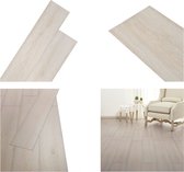 vidaXL Vloerplanken niet-zelfklevend 5-26 m² 2 mm PVC wit eikenkleurig - Vloerplank - Vloerplanken - Vloerbedekking - Vloer