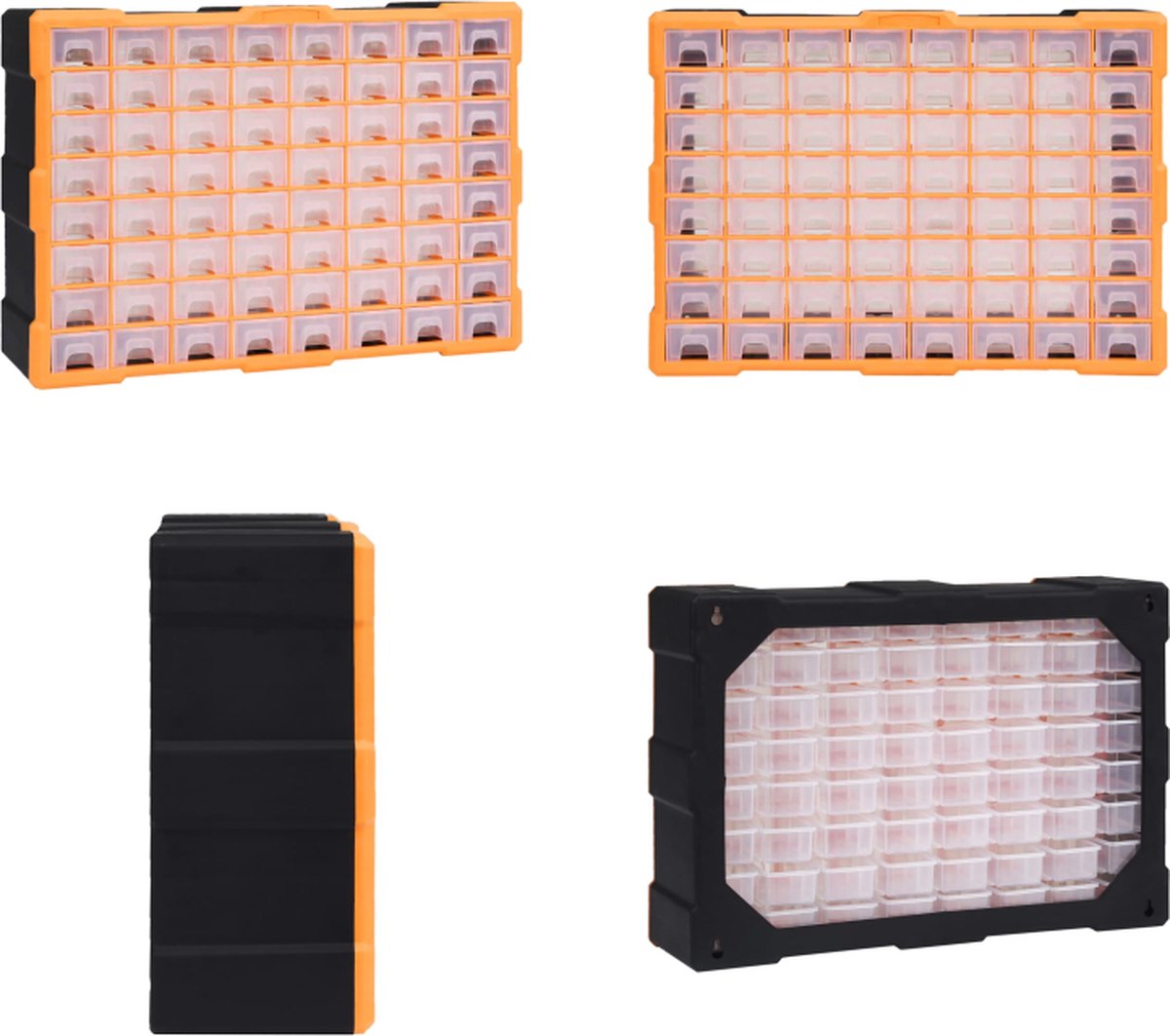 VidaXL Organiser met 64 lades 52x16x37-5 cm Organiser Organisers Lade Organiser Lade Organisers