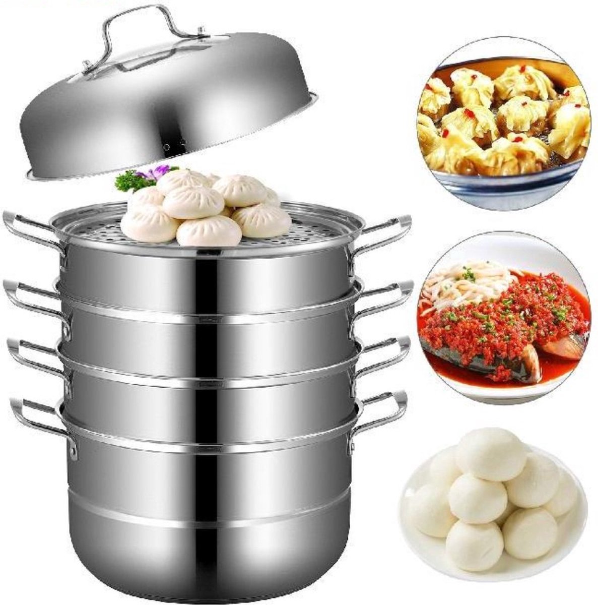 Bolture Stoompot - Stoomkoker - Stoompan - Couscous Pan - Voedselstomer - Voedsel Steamer