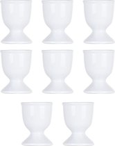 Eierdopjes - set van 8 - wit - pasen/plastic/kinderen/eidoppen/eierdop/ei/eidopjes/paas decoratie/paasdecoratie/versiering