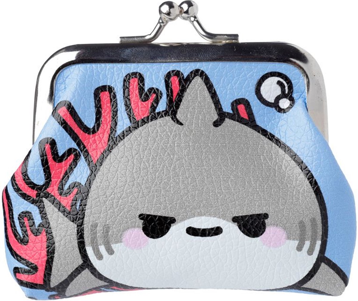 "Adoramals Sealife Tic Tac Purse - Blauw Portemonnee 9x8x1.5cm - Schattige Zeeleven Portemonnee voor Kinderen"