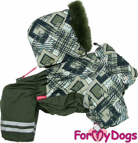ForMyDogs Honden kleding Winteroveral voor de reu maat 20 rug lengte 39cm gevoerd. bol