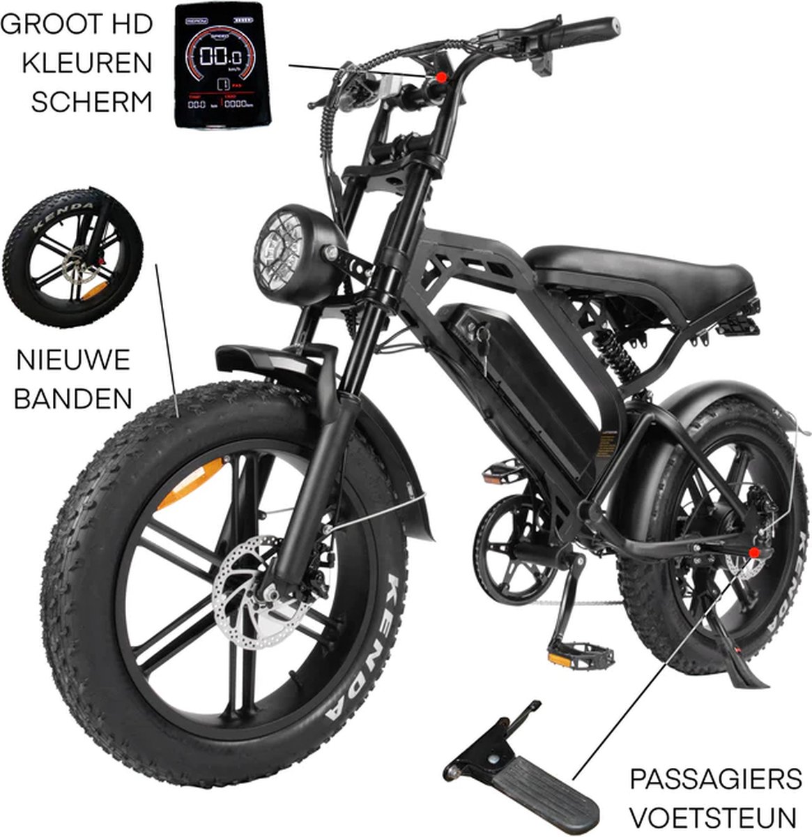Fatbike Funstar V20 - Hydraulische Remmen - E bike - Fatbike - E-Fatbike - Elektrische Fiets - Met Accessoires