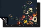 Chefcare Inductie Beschermer Boeket met Verschillende Mooie Bloemen - 71x52 cm - Afdekplaat Inductie - Kookplaat Beschermer - Inductie Mat
