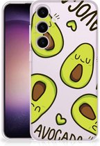 GSM Hoesje Geschikt voor Samsung Galaxy S24 Backcase TPU Siliconen Hoesje Transparant Avocado Singing
