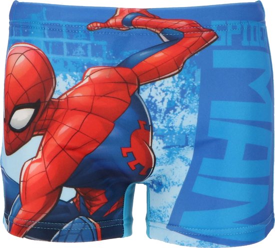 Spiderman - Marvel - zwemboxer - zwembroek - lichtblauw - maat 122/128