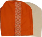 Samarali Premium Yoga Bolster Hoes - Oranje - Biologisch Katoen - 20x20x66 cm - Rond voor Comfort