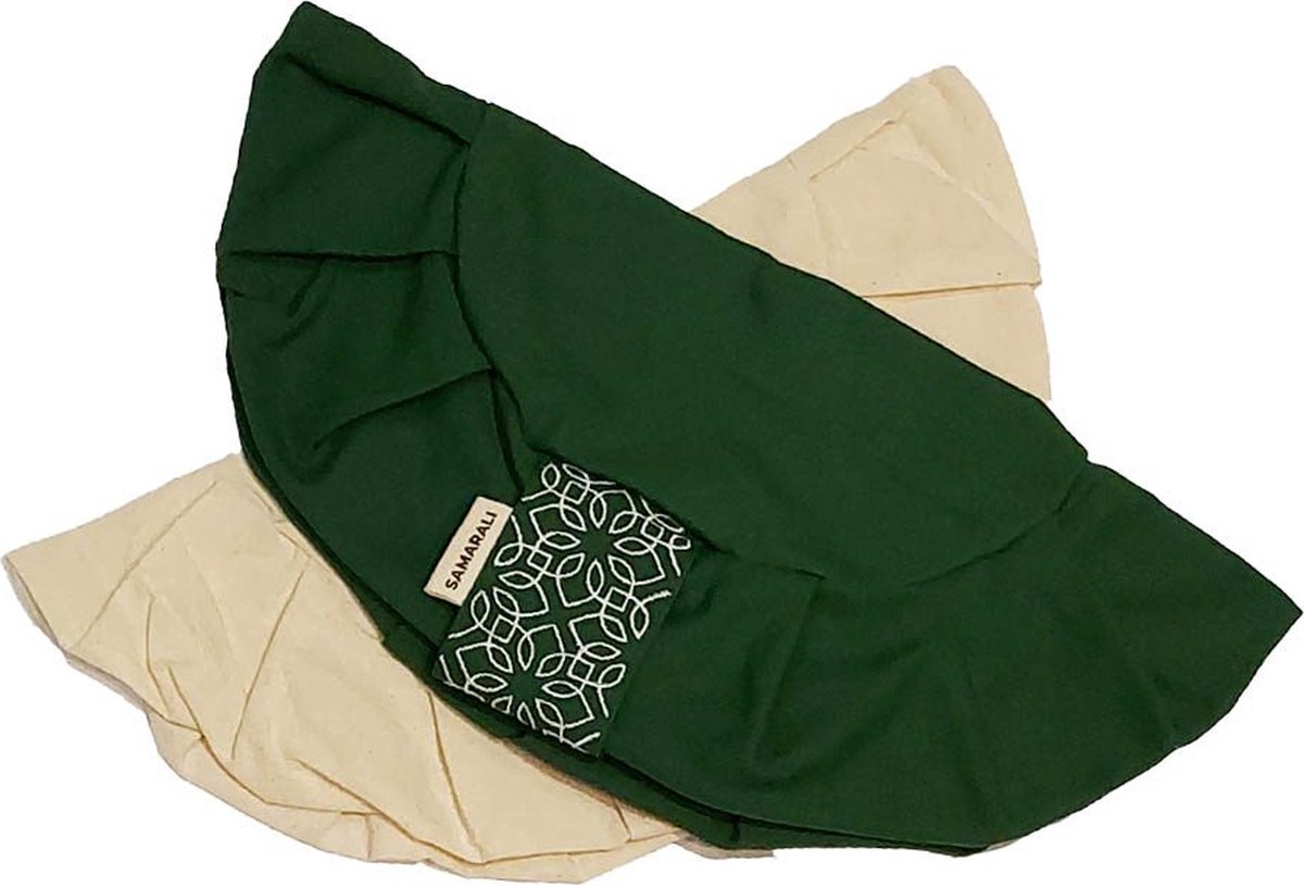 Samarali Biologisch Katoenen Meditatiekussenhoezen Zafu - Bosgroen - 34 x 34 x 14 cm -Geschikt voor Zafu Meditatiekussen - Yoga Kussen - Duurzaam - Zen Accessoire