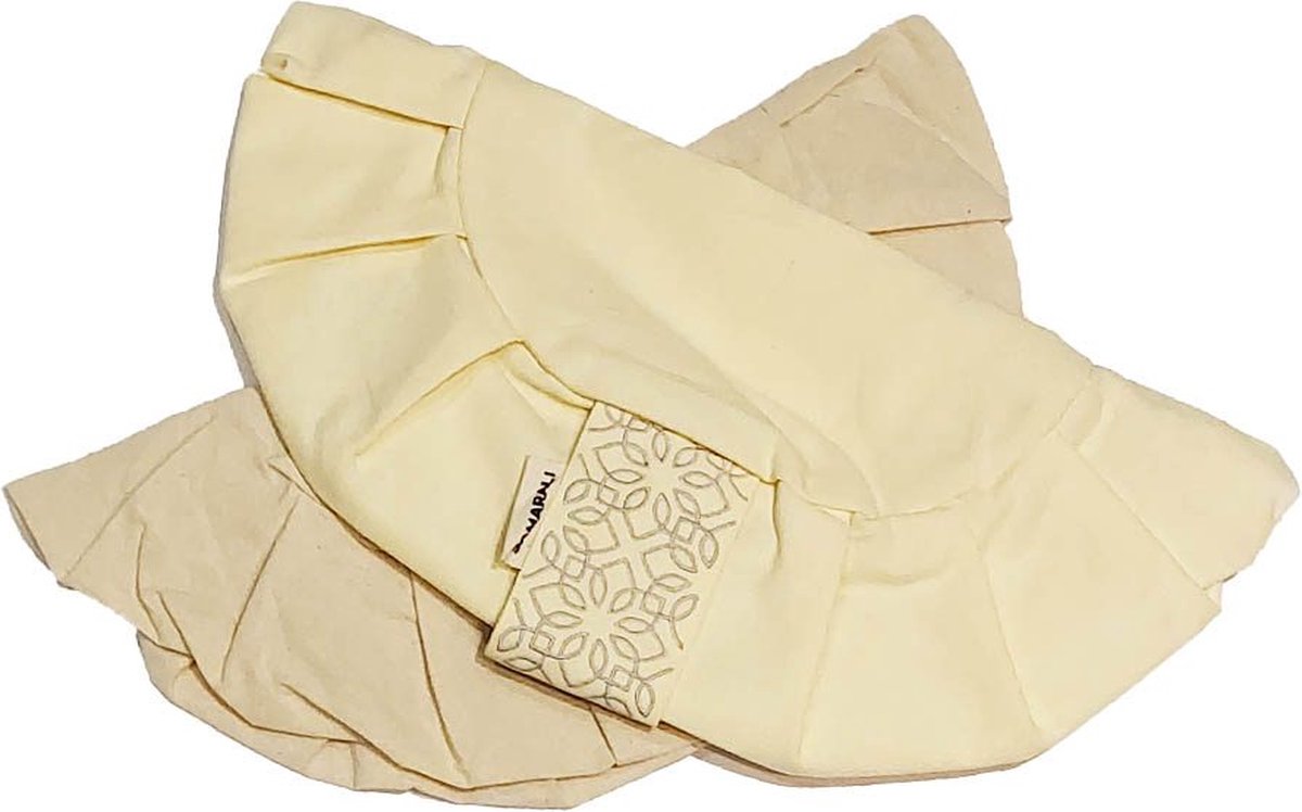 Samarali Biologisch Katoenen Meditatiekussenhoezen Zafu - Ivoor - 34 x 34 x 14 cm -Geschikt voor Zafu Meditatiekussen - Yoga Kussen - Duurzaam - Zen Accessoire