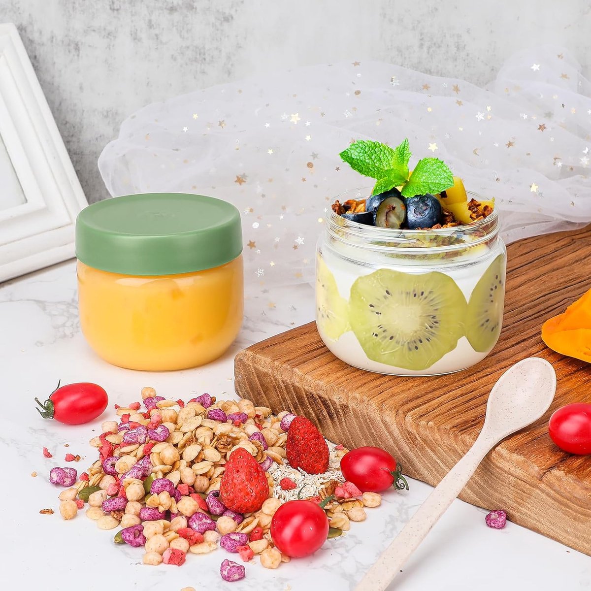 Feelhap Overnight Oats - Lot De 6 Bocaux De 500 Ml - Avec