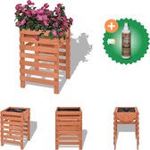 vidaXL Plantenbak 38x36x60 cm hout Bloempot Inclusief Houtreiniger en verfrisser